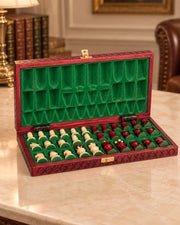 Jeu d’échecs Small Pearl — rangement des pièces