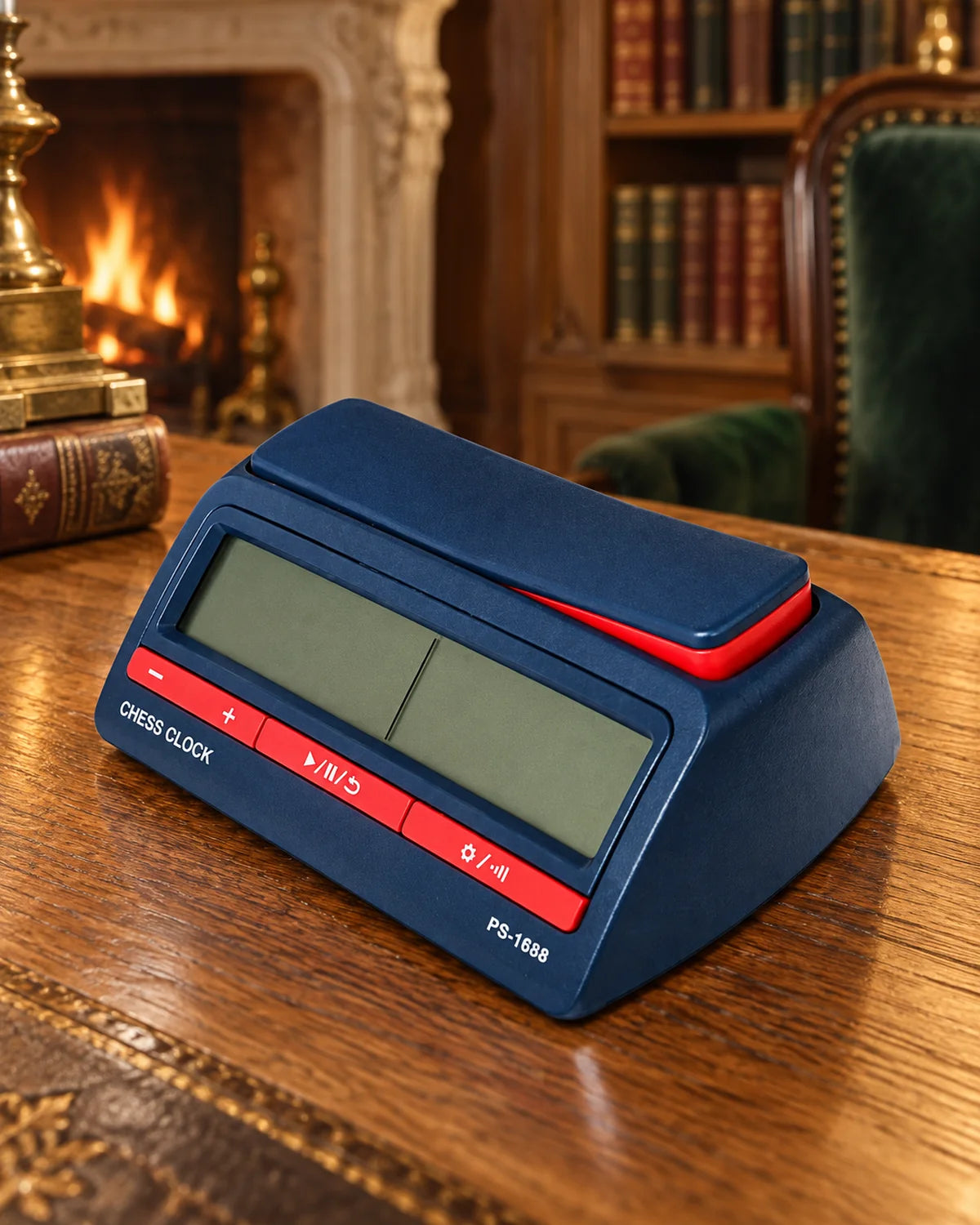 Pendule PS1688 bleu marine et rouge — chateau
