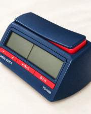 Pendule PS1688 bleu marine et rouge — commandes