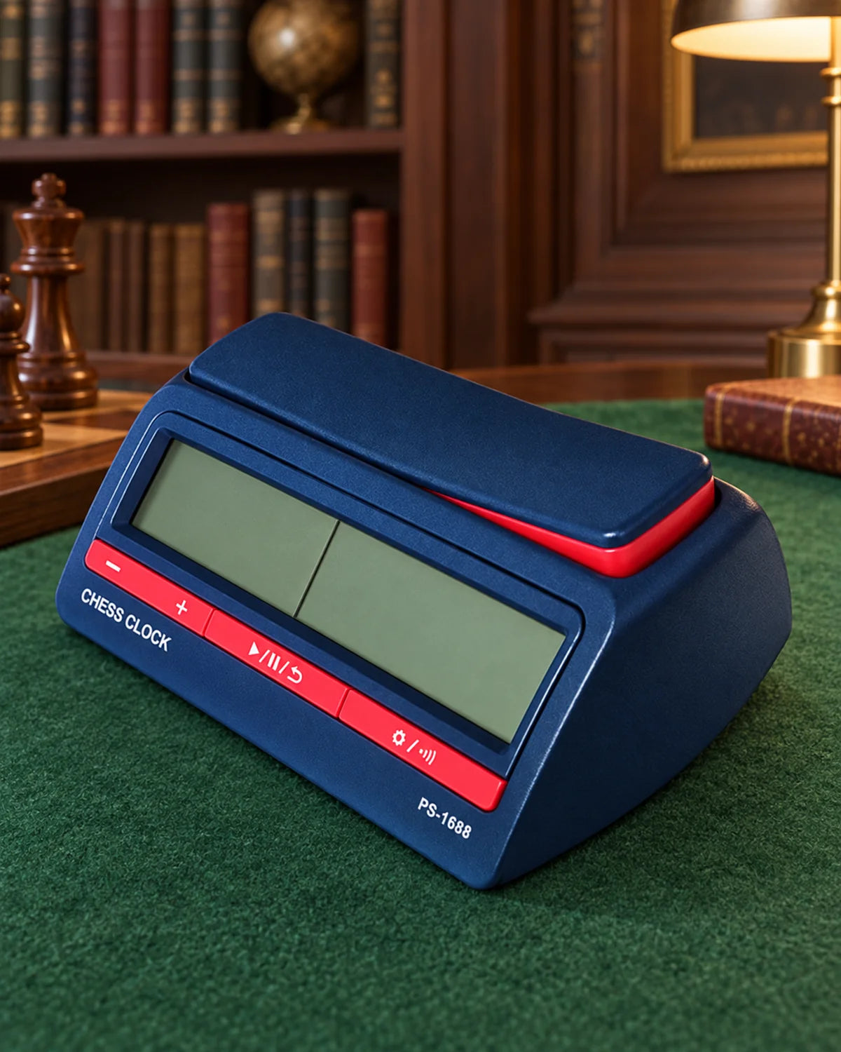 Pendule PS1688 bleu marine et rouge — bibliotheque