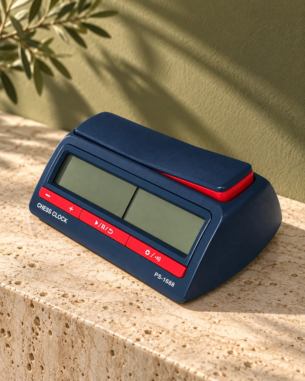 Pendule PS1688 bleu marine et rouge — lumiere