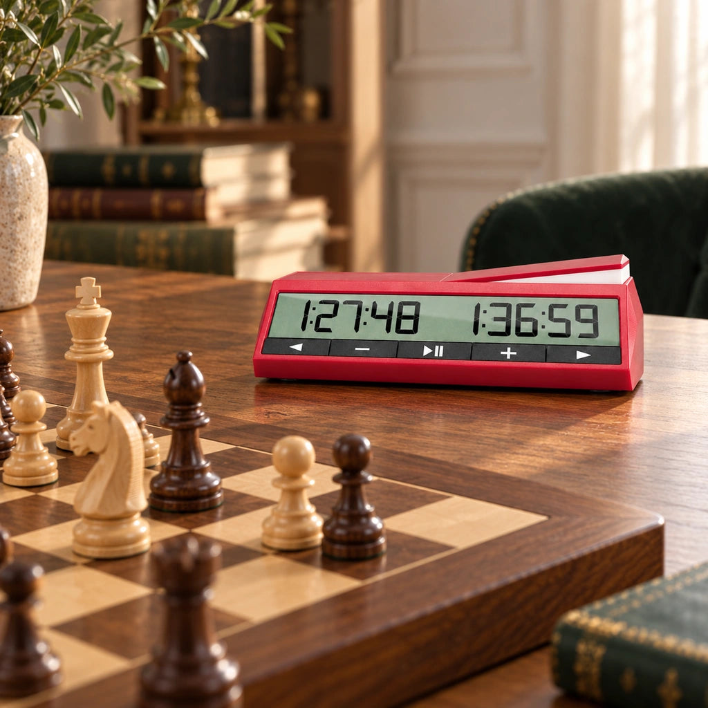 Pendule d’échecs numérique DGT 2500 — mis en scène