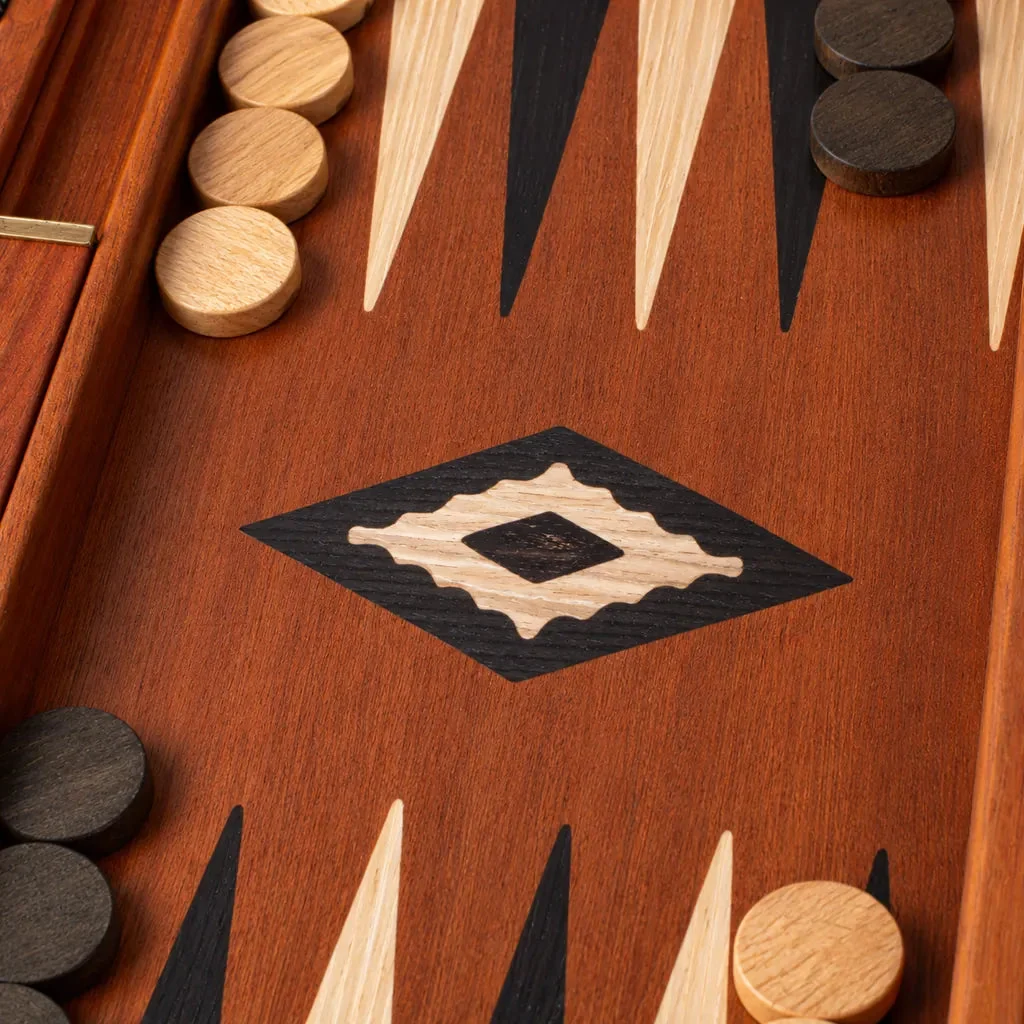 Backgammon Manopoulos Acajou BMM2 – szczegół intarsji