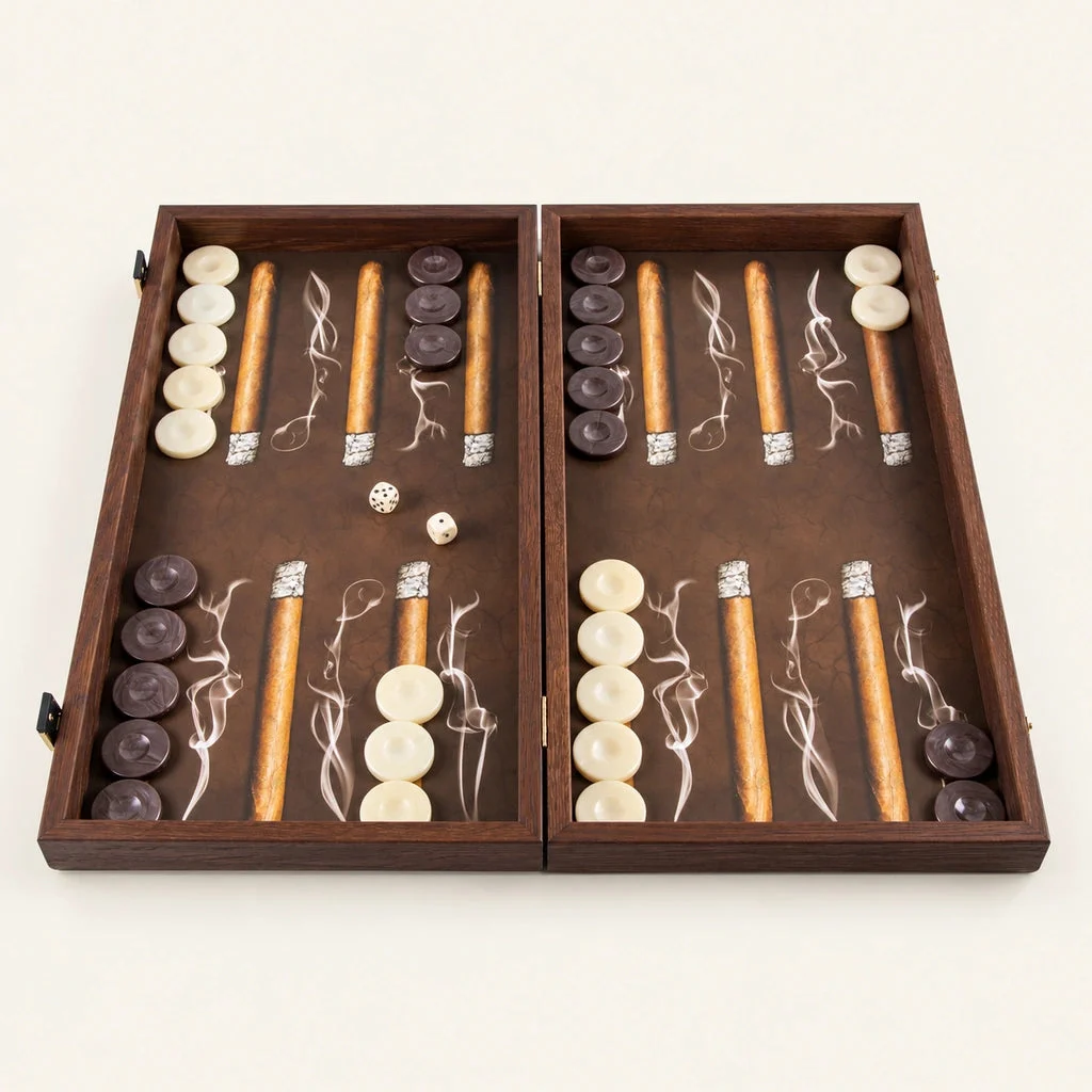 Backgammon Manopoulos Robusto TXL1ROB – widok ogólny na kremowym tle