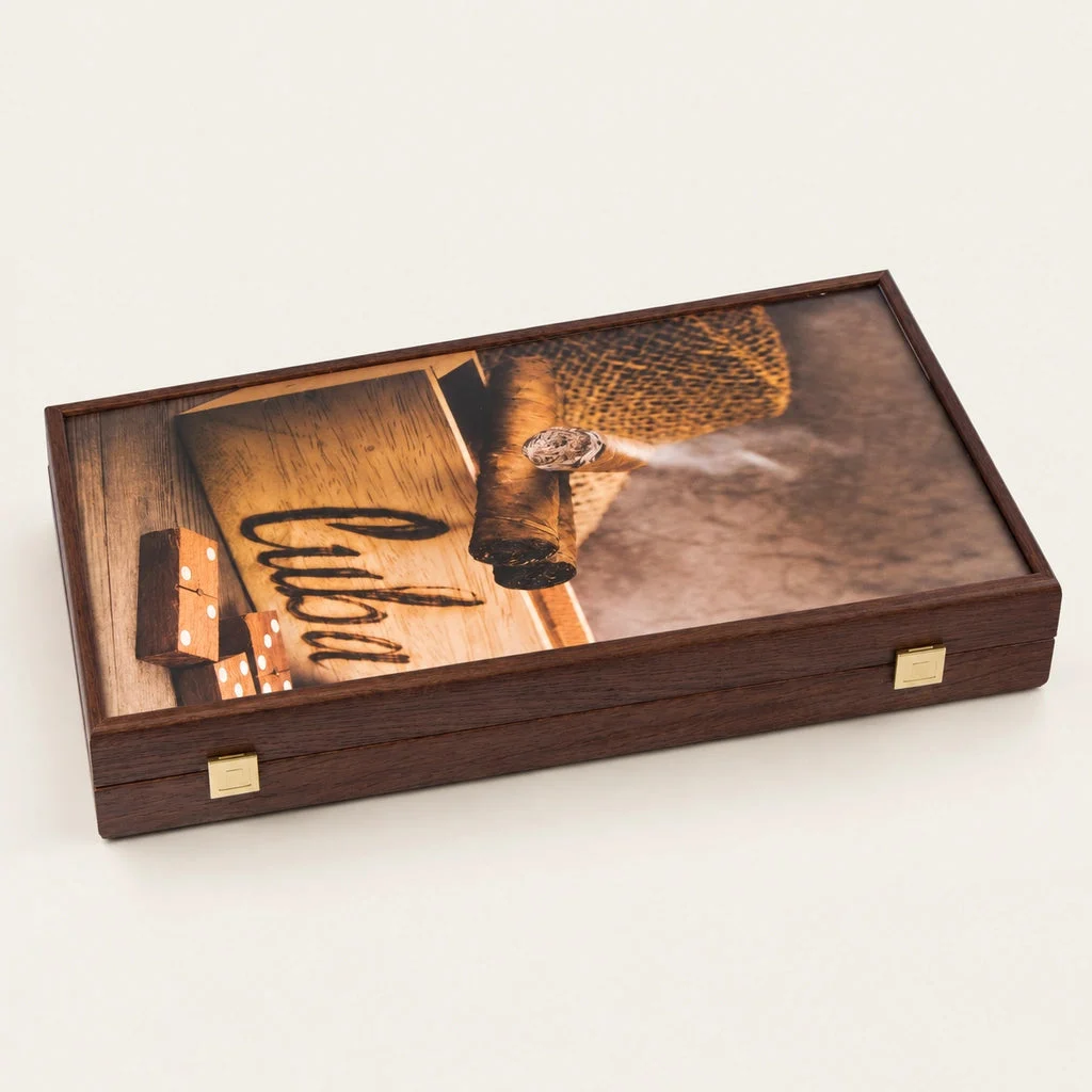 Backgammon Manopoulos Robusto TXL1ROB – zamknięta kasetka, zapięcie i zawiasy