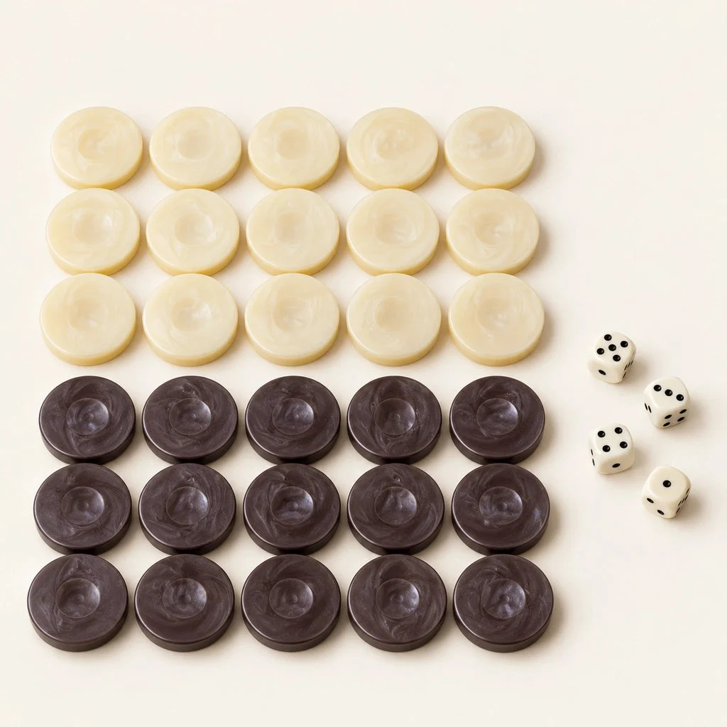 Backgammon Manopoulos Robusto TXL1ROB – pionki, kości i kubki