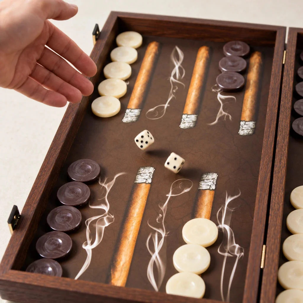 Backgammon Manopoulos Robusto TXL1ROB – rzut kośćmi