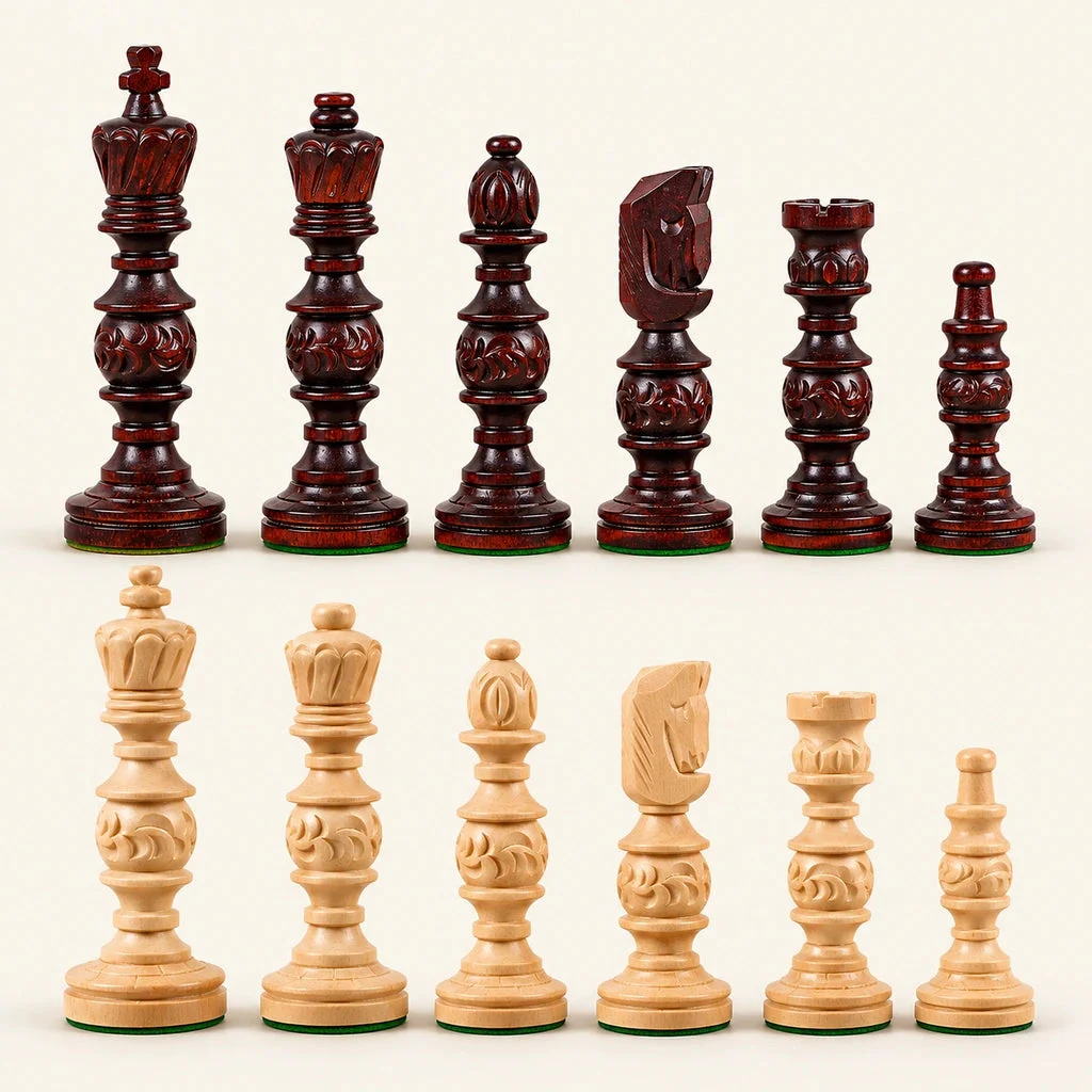 Juego de ajedrez Le Grand Siècle — hilera de piezas