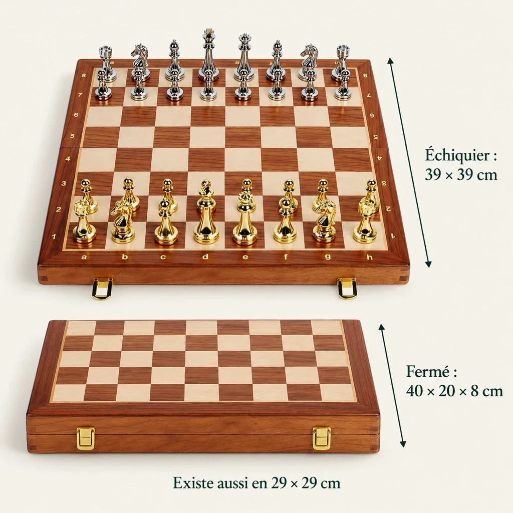 Médaillon chess set — dimensions