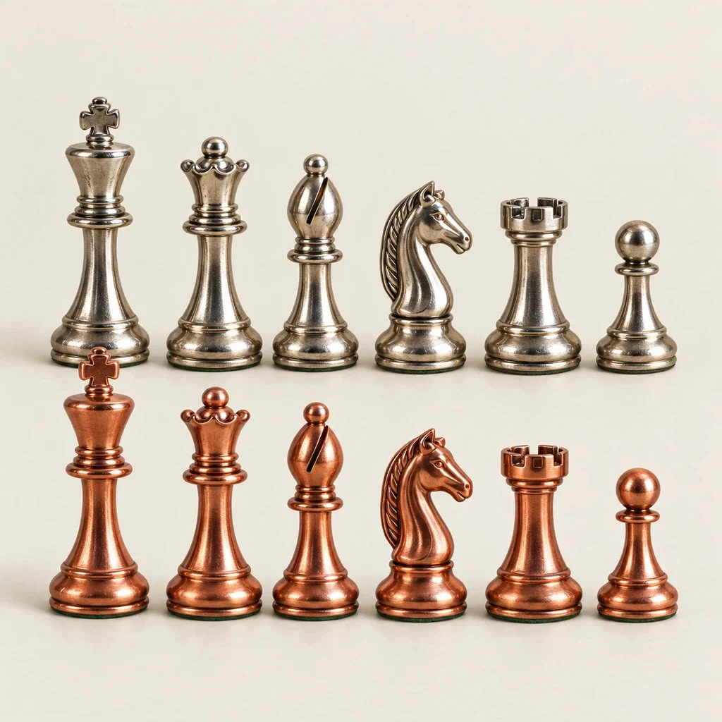 Montparnasse chess set — row of pieces