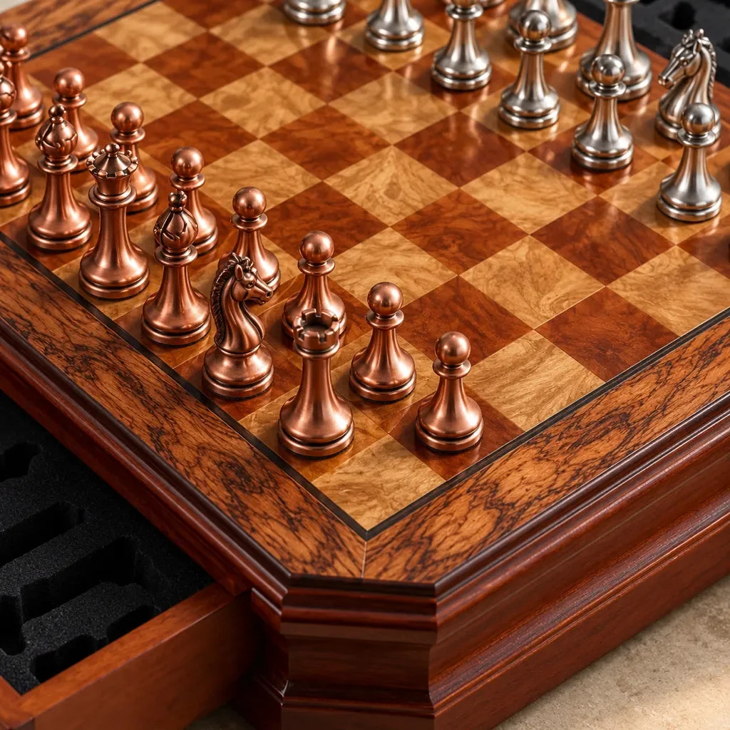 Montparnasse chess set — detail of the board