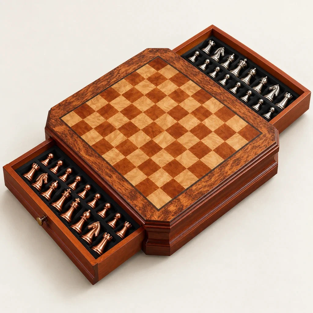 Montparnasse chess set — piece storage
