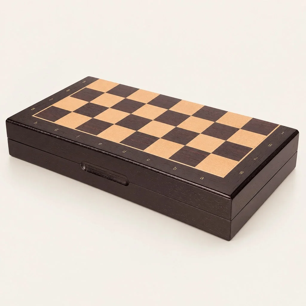Nomade ebony magnetic chess set — closed case