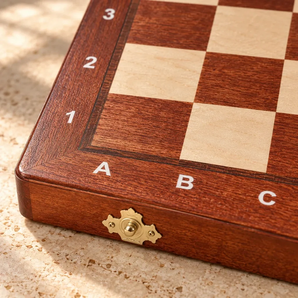 Régence No. 4 chess set with extra queens — detail of the wood and decoration