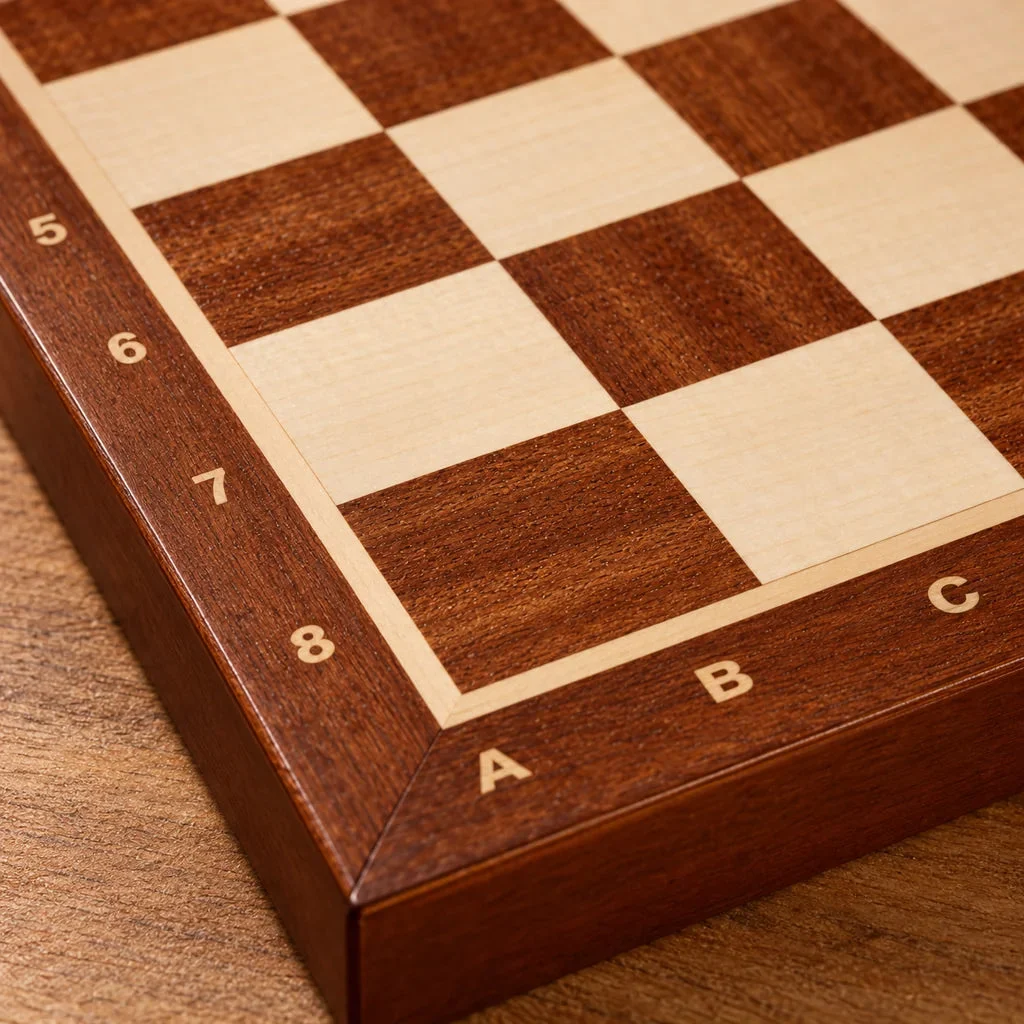 Juego de ajedrez Le Régence n.º 5 — detalle de la madera y de la decoración