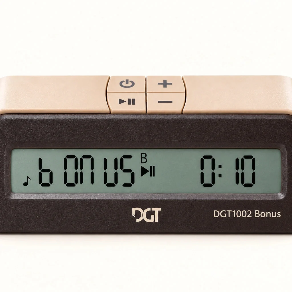 DGT 1002 Bonus digital chess clock — display and buttons