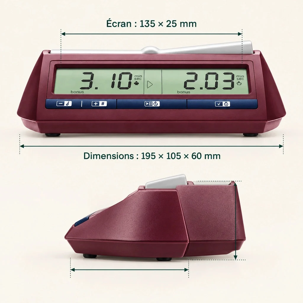 DGT 2010 Digital Chess Clock — dimensions