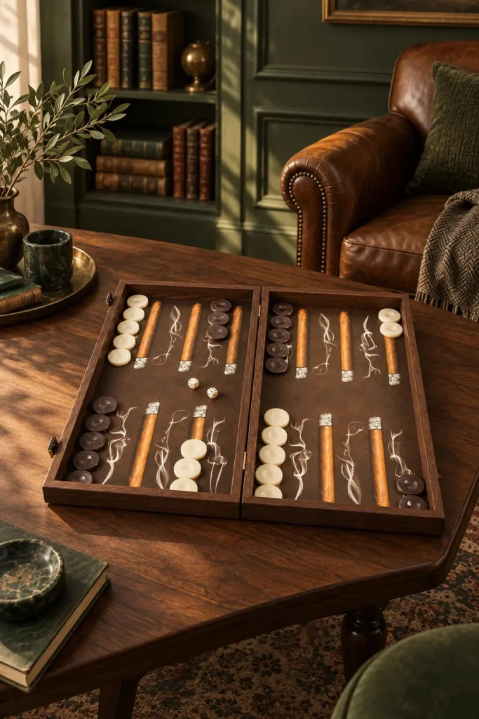 Backgammon Manopoulos Robusto TXL1ROB — 48 × 26 cm we wnętrzu