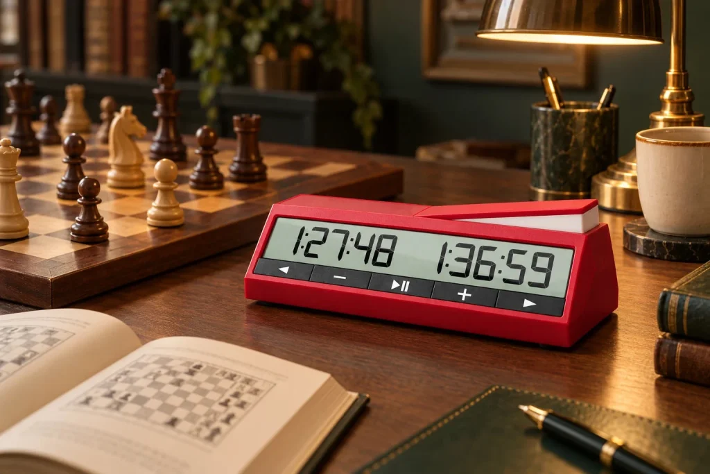 DGT 2500 digital chess clock – large display – another moment at home